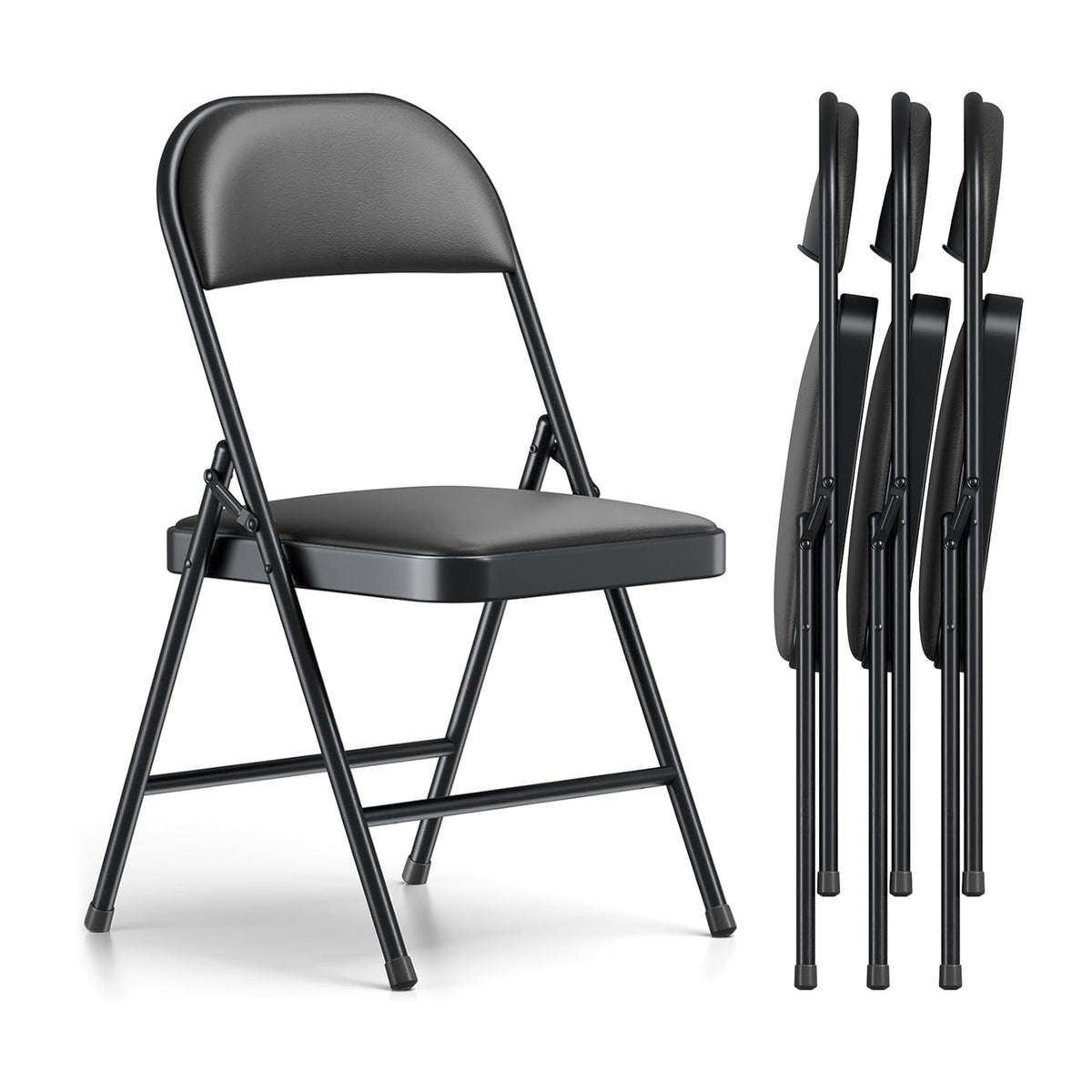 PU Leather Padded Folding Chair