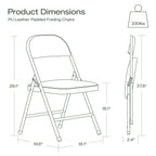 PU Leather Padded Folding Chair